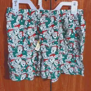 NWT 100% Silk Vintage Santa Christmas Boxers